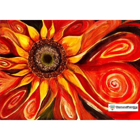 Ships From USA - Sunflower on Fire 40x50cm